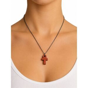 Red jasper ankh carving key of life necklace pendant eternal life Egyptian pink